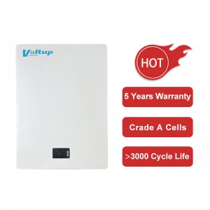 48v 51.2v 100ah 200ah 5kwh 10kwh Wall-mounted Residential Energy Storage Battery RS485/RS232/CAN Communication